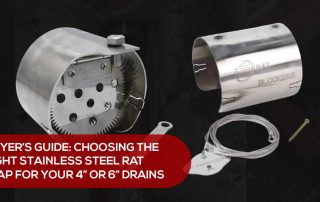 Comparing 4-inch (110mm) & 6-inch (150mm) stainless steel rat flaps for different sewer pipe sizes